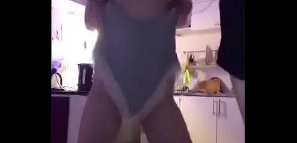  two girls fooling around in front of over 1k visitors on perisopce